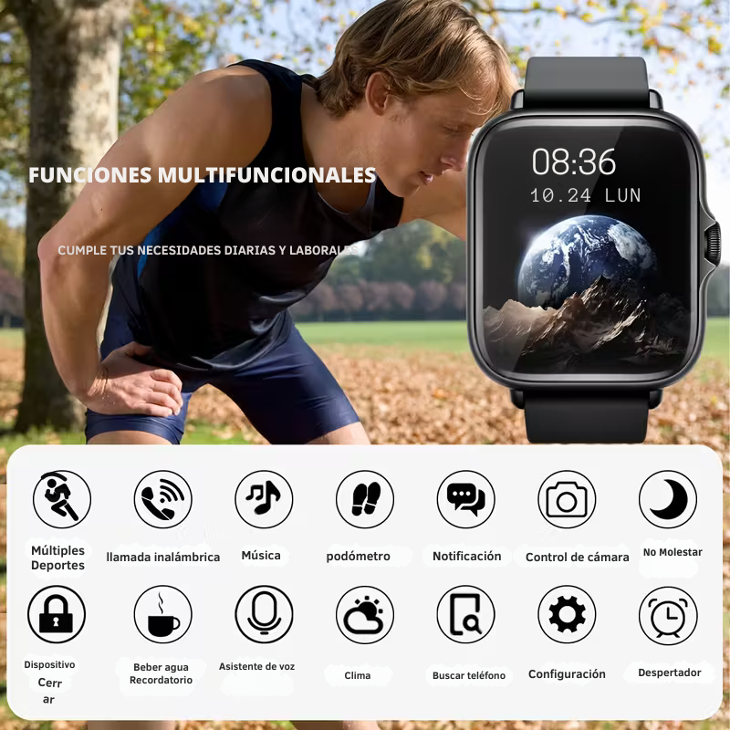 Smartwatch T500 – Tu salud, tu estilo, tu vida en tu muñeca